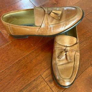 Johnston & Murphy Brown Leather Loafers with Tassels